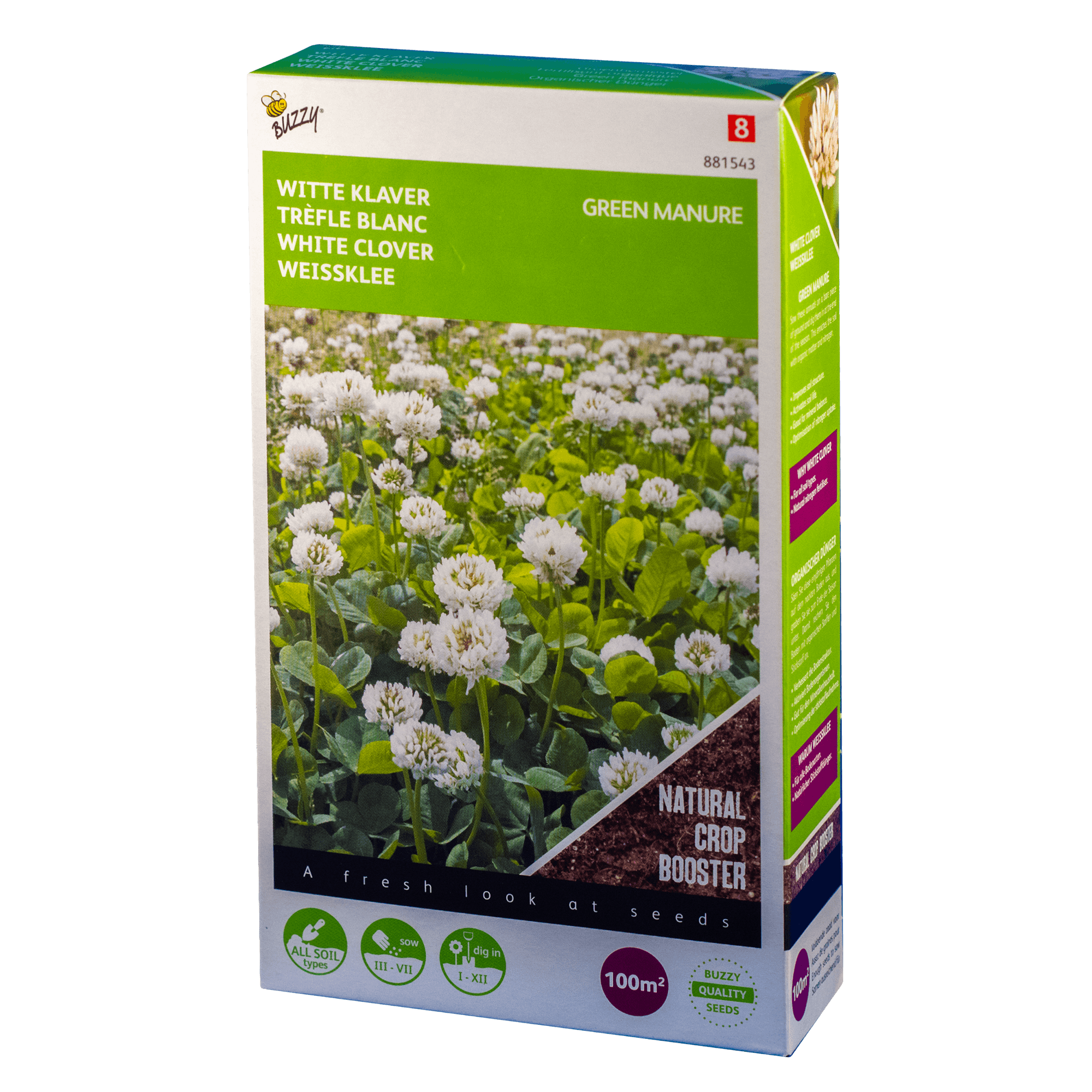 Witte klaver Trifolium repens moestuin zaden kopen